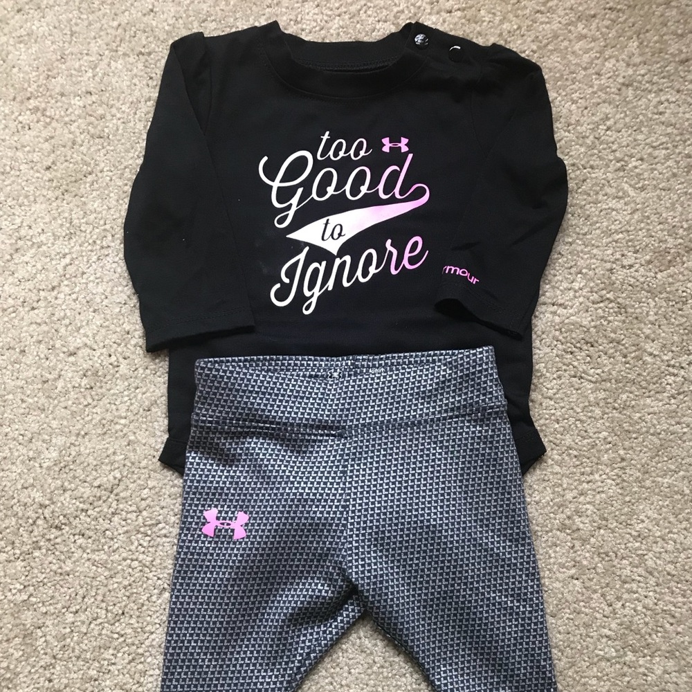 EUC Under Armour baby outfit, 3-6 mo